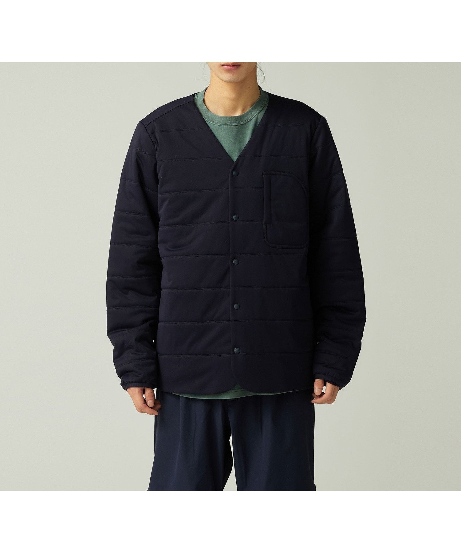 【スノーピーク/SNOW PEAK】のFlexible Insulated Cardigan インテリア・キッズ・メンズ・レディースファッション・服の通販 founy(ファニー) 　ファッション　Fashion　レディースファッション　Fashion for Women　トップス・カットソー　Cut & Sew Tops　カーディガン・羽織り　Layered Style Cardigans　カーディガン　Cardigan, Knitwear　コーティング　Coating, Coated Finish　スタンダード　Standard, Basic　ストレッチ　Stretch, Stretchy Fabric　スマート　Smart, Elegant　ドット　Polka Dot, Dot Pattern　定番　Standard, Basic Item　ファブリック　Fabric, Textile　ボトム　Bottoms, Lower Wear　ポケット　Pocket, Pocket Detail　A/W・秋冬　Autumn/Winter　冬　Winter / This Winter　2025年　2025　2025-2026秋冬・A/W　Autumn/Winter 2025–26 AW25–26　NAVY|ID: prp329100004837555 ipo3291000000035245959