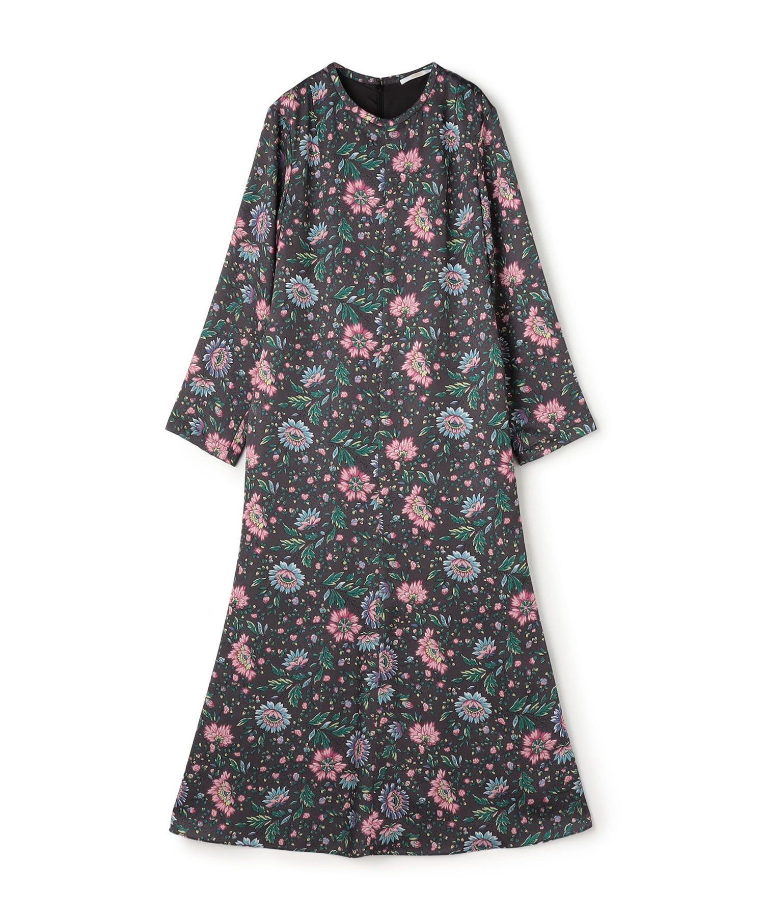 【トゥモローランド/TOMORROWLAND】のポリエステルサテンプリント ソフトマーメイドワンピース インテリア・キッズ・メンズ・レディースファッション・服の通販 founy(ファニー) 　ファッション　Fashion　レディースファッション　Fashion for Women　ワンピース　Dresses　おすすめ　Recommended / Our Picks　エレガント 上品　Elegant　サテン　Satin, Glossy Fabric　シューズ　Shoes, Footwear　ドレープ　Drape, Draping Fabric　フラット　Flat, Flat Shoes　プリント　Print, Printed Pattern　マーメイド　Mermaid, Fishtail Silhouette　モチーフ　Motif, Design Theme　春　Spring　16 ダークグレー系|ID: prp329100004837558 ipo3291000000035245990