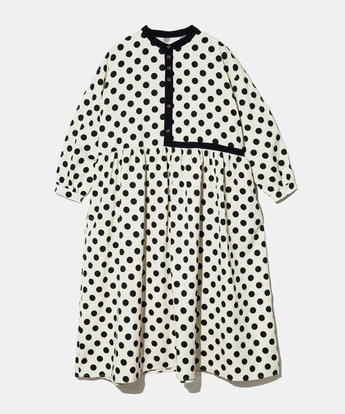 【ゴースローキャラバン/go slow caravan】のCOLORK/カラック ドット配色OP (WOMENS) インテリア・キッズ・メンズ・レディースファッション・服の通販 founy(ファニー) 　ファッション　Fashion　レディースファッション　Fashion for Women　シンプル　Simple, Minimal　ドット　Polka Dot, Dot Pattern　リラックス　Relax, Relaxed Fit　ナチュラル|ID: prp329100004837563 ipo3291000000035246039