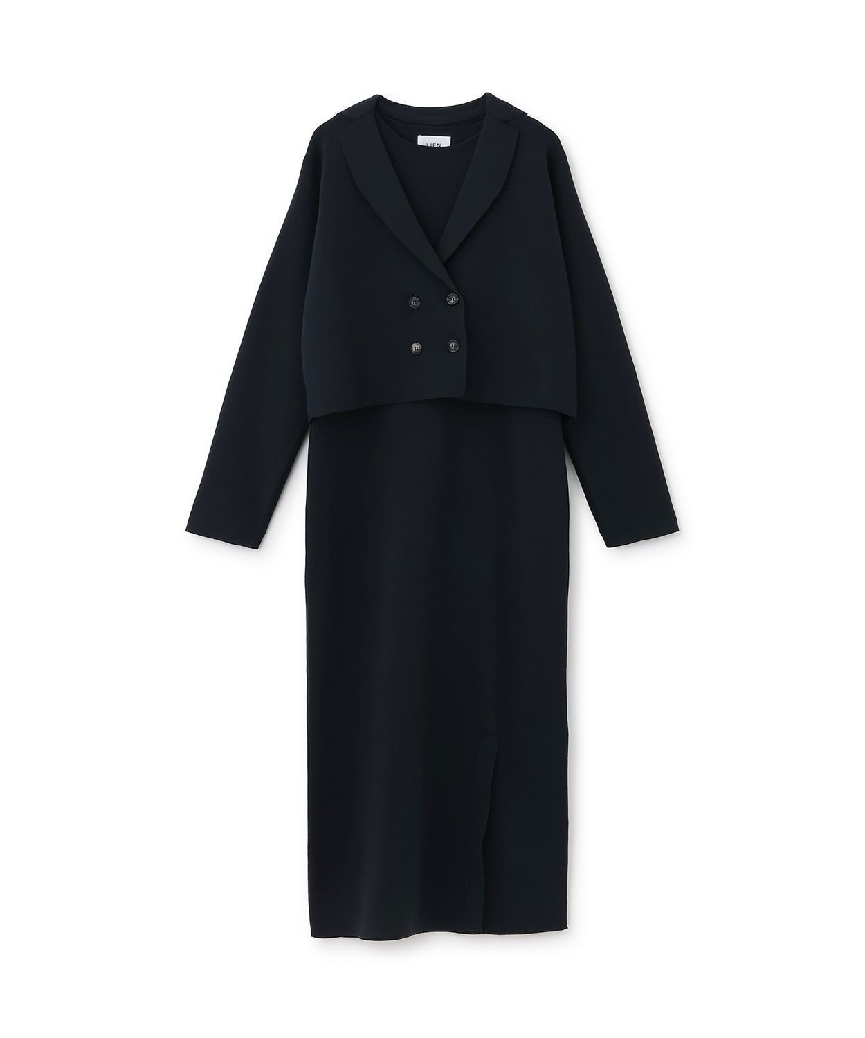 【ナルミヤ オンライン/NARUMIYA ONLINE】のニットジャケットワンピースセット インテリア・キッズ・メンズ・レディースファッション・服の通販 founy(ファニー) 　ファッション　Fashion　レディースファッション　Fashion for Women　アウター　Coat / Outerwear Collection　レディースジャケット・軽アウター　Jackets　おすすめ　Recommended / Our Picks　シンプル　Simple, Minimal　ジャケット　Jacket, Outerwear　セットアップ　Set-Up, Coordinated Outfit　エレガント 上品　Elegant　夏　Summer　春　Spring　S/S・春夏　SS, Spring/Summer, Warm Season　紺|ID: prp329100004837569 ipo3291000000035246063