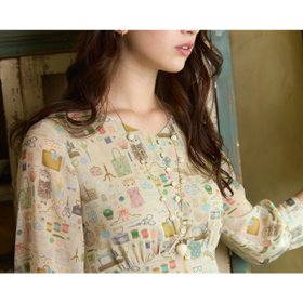 【ローズティアラ/Rose Tiara】の【22fabric】ドレスメーカー/ワンピース 人気、トレンドファッション・服の通販 founy(ファニー) ファッション Fashion レディースファッション Fashion for Women ワンピース Dresses フォーマル・パーティードレス・結婚式用ドレス Elegant & Casual Dresses アンティーク Antique-Inspired イラスト Illustration クッション Cushion, Throw Pillow ジョーゼット Georgette, Semi-Sheer Fabric スマート Smart, Elegant プリント Print, Printed Pattern マキシ Maxi, Full Length リボン Ribbon, Bow ビジネス 仕事 通勤 Business / Work / Commuting |ID:prp329100004837583