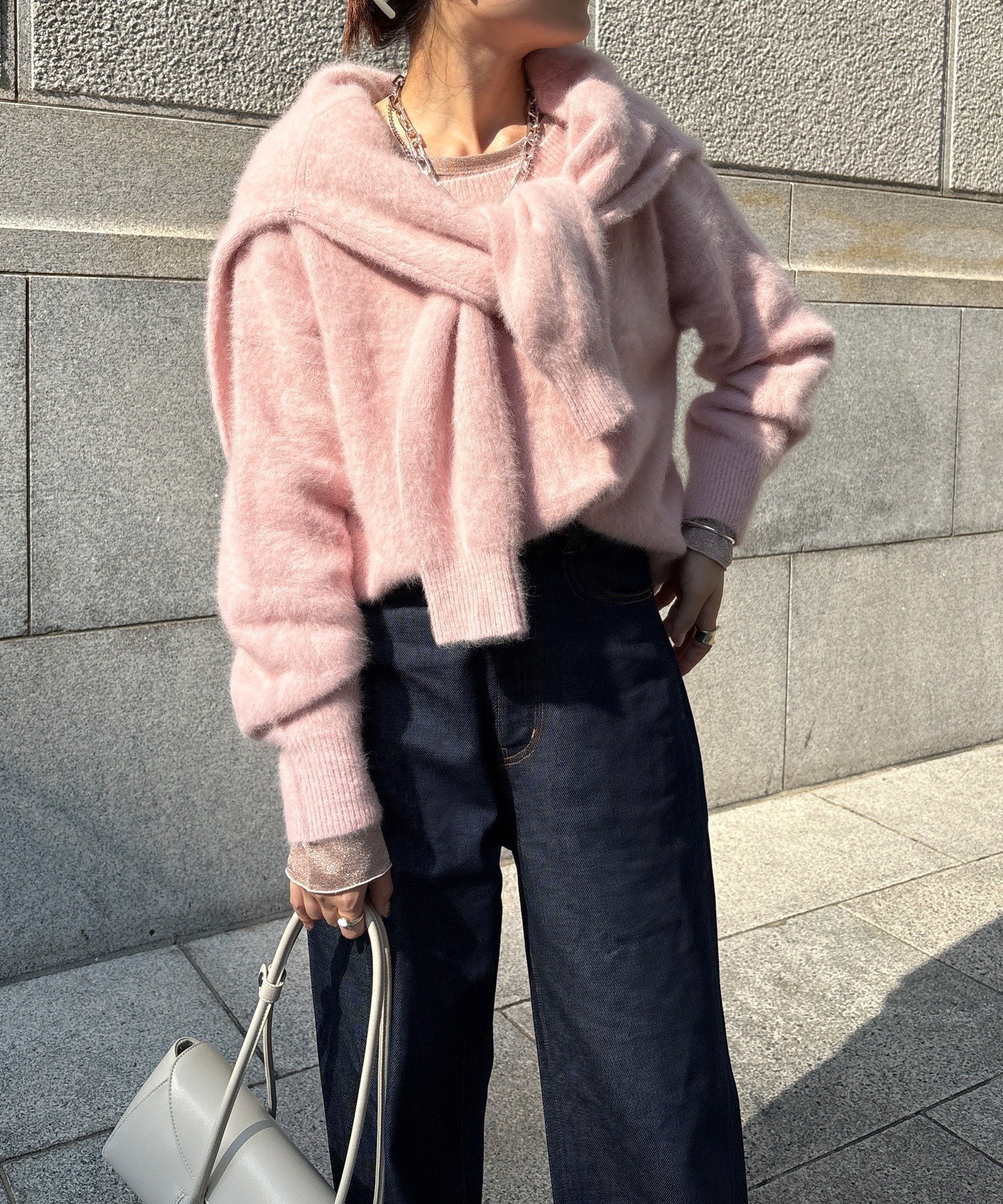 【ドゥドゥ/DouDou】のファーカシミヤプルオーバー インテリア・キッズ・メンズ・レディースファッション・服の通販 founy(ファニー) 　ファッション　Fashion　レディースファッション　Fashion for Women　トップス・カットソー　Cut & Sew Tops　カジュアルプルオーバー・ニットトップス　Pullovers & Knit Tops / Casual Pullovers　2025年　2025　2025-2026秋冬・A/W　Autumn/Winter 2025–26 AW25–26　冬　Winter / This Winter　コンパクト　Compact, Small Size　バランス　Balance, Style Balance　フォックス　Fox, Fox Fur　ベーシック　Basic, Essential　ボトム　Bottoms, Lower Wear　A/W・秋冬　Autumn/Winter　ピンク|ID: prp329100004837587 ipo3291000000035246279