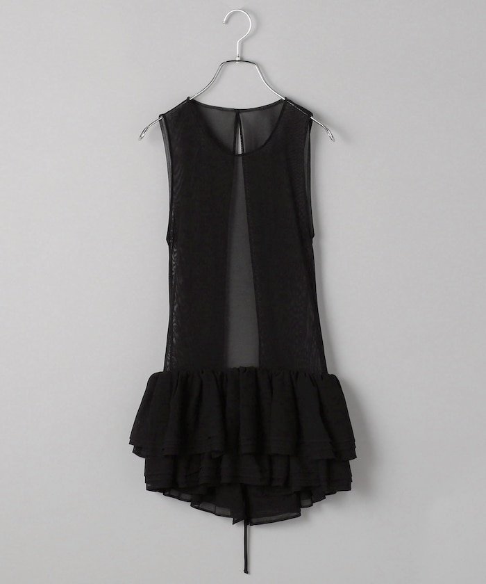 【フリークスストア/FREAK'S STORE】のTulle tunic dress 24SS インテリア・キッズ・メンズ・レディースファッション・服の通販 founy(ファニー) 　ファッション　Fashion　レディースファッション　Fashion for Women　トップス・カットソー　Cut & Sew Tops　ワンピース　Dresses　フォーマル・パーティードレス・結婚式用ドレス　Elegant & Casual Dresses　チュニック　Tunic Tops & Dresses　2024年　2024　2024春夏・S/S　Spring/Summer 2024 SS24　おすすめ　Recommended / Our Picks　ギャザー　Gathered, Ruffled　スウェット / スエット　Sweatshirt, Sweatwear　タンク　Tank Top, Sleeveless Top　チュニック　Tunic, Long Top　チュール　Tulip, Tulip Motif　ドレス　Dress, One-Piece　フリル　Frill, Ruffle　リボン　Ribbon, Bow　夏　Summer　S/S・春夏　SS, Spring/Summer, Warm Season　ブラック|ID: prp329100004837594 ipo3291000000035246517
