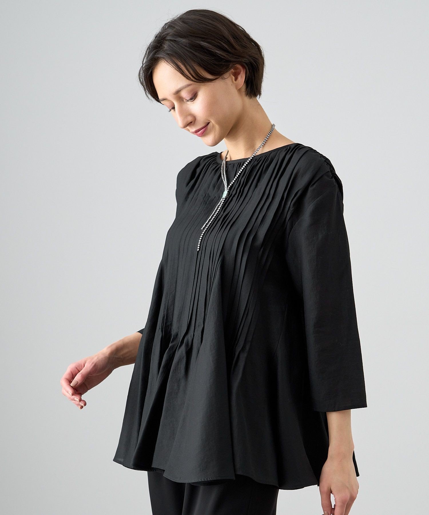 【アナイ/ANAYI】のシアーオーガンジーマチフレア ブラウス インテリア・キッズ・メンズ・レディースファッション・服の通販 founy(ファニー) 　ファッション　Fashion　レディースファッション　Fashion for Women　トップス・カットソー　Cut & Sew Tops　シャツ・ブラウス・オフィスカジュアル　Elegant Blouses & Button-Ups　オーガンジー　Organza Fabric　シアー　Sheer, See-Through　ショート　Short, Short Length　スマート　Smart, Elegant　ロング　Long, Long-Length　S/S・春夏　SS, Spring/Summer, Warm Season　再入荷　Restock / Back in Stock　夏　Summer　black|ID: prp329100004837607 ipo3291000000035246853