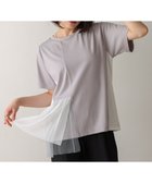 【バブ ブージュルード/Bab Bou Jeloud】の裾メッシュ切替プルオーバー 人気、トレンドファッション・服の通販 founy(ファニー) ファッション Fashion レディースファッション Fashion for Women トップス・カットソー Cut & Sew Tops カジュアルプルオーバー・ニットトップス Pullovers & Knit Tops / Casual Pullovers カットソー Cut and Sewn Top シルケット Silket, Silky Cotton チュール Tulip, Tulip Motif デニム Denim, Jeans Material ドッキング Docking, Mixed Material フレア Flare, Flared メッシュ Mesh, Net Fabric 再入荷 Restock / Back in Stock 切替 Switching, Contrast Panel thumbnail L.GRAY|ID: prp329100004837635 ipo3291000000035247236