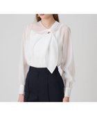 【アナイ/ANAYI】のオーガンジーツイストボウブラウス 人気、トレンドファッション・服の通販 founy(ファニー) ファッション Fashion レディースファッション Fashion for Women トップス・カットソー Cut & Sew Tops シャツ・ブラウス・オフィスカジュアル Elegant Blouses & Button-Ups エレガント 上品 Elegant オーガンジー Organza Fabric カフス Cuff Design スマート Smart, Elegant スリット Slit, Slit Detail ツイスト Tweed, Tweed Fabric リボン Ribbon, Bow A/W・秋冬 Autumn/Winter 再入荷 Restock / Back in Stock thumbnail white|ID: prp329100004837645 ipo3291000000035247410