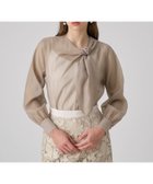 【アナイ/ANAYI】のオーガンジーツイストボウブラウス 人気、トレンドファッション・服の通販 founy(ファニー) ファッション Fashion レディースファッション Fashion for Women トップス・カットソー Cut & Sew Tops シャツ・ブラウス・オフィスカジュアル Elegant Blouses & Button-Ups エレガント 上品 Elegant オーガンジー Organza Fabric カフス Cuff Design スマート Smart, Elegant スリット Slit, Slit Detail ツイスト Tweed, Tweed Fabric リボン Ribbon, Bow A/W・秋冬 Autumn/Winter 再入荷 Restock / Back in Stock thumbnail beige|ID: prp329100004837645 ipo3291000000035247412