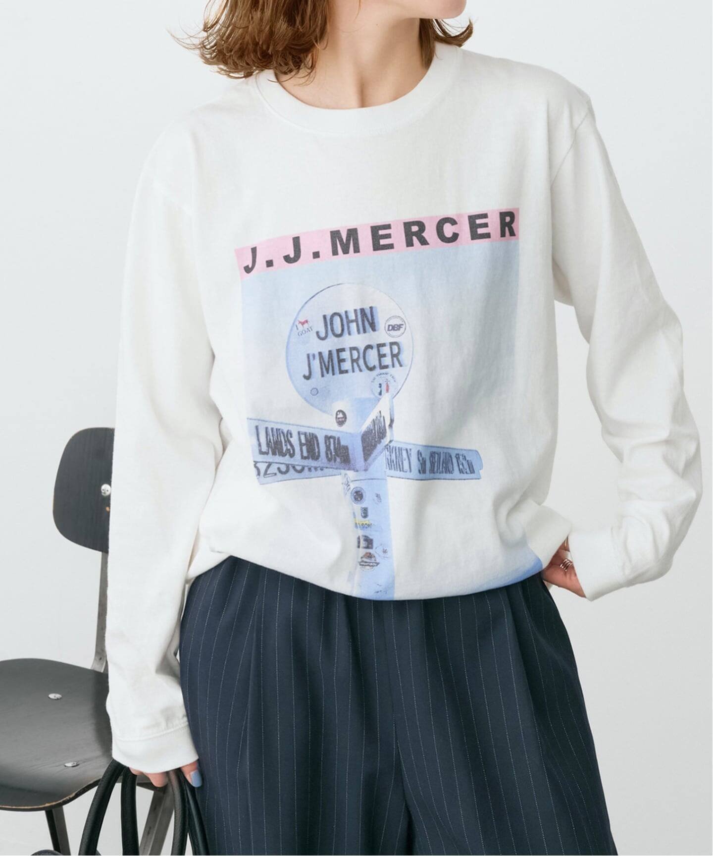 【スピック&スパン/Spick & Span】のJ.J.Mercer / ジェイジェイマーサー 別注 ロンT インテリア・キッズ・メンズ・レディースファッション・服の通販 founy(ファニー) 　ファッション　Fashion　レディースファッション　Fashion for Women　トップス・カットソー　Cut & Sew Tops　ロングTシャツ・Tシャツ　Longline T-Shirts & Tees　インナー　Innerwear　カーディガン　Cardigan, Knitwear　グラフィック　Graphic, Graphic Design　コレクション　Collection, Seasonal Line　ジャケット　Jacket, Outerwear　別注　Limited Edition, Custom Order　ミックス　Mix, Mixed Style　レース　Lace, Lace Fabric　ロング　Long, Long-Length　ホワイト|ID: prp329100004837649 ipo3291000000035247471