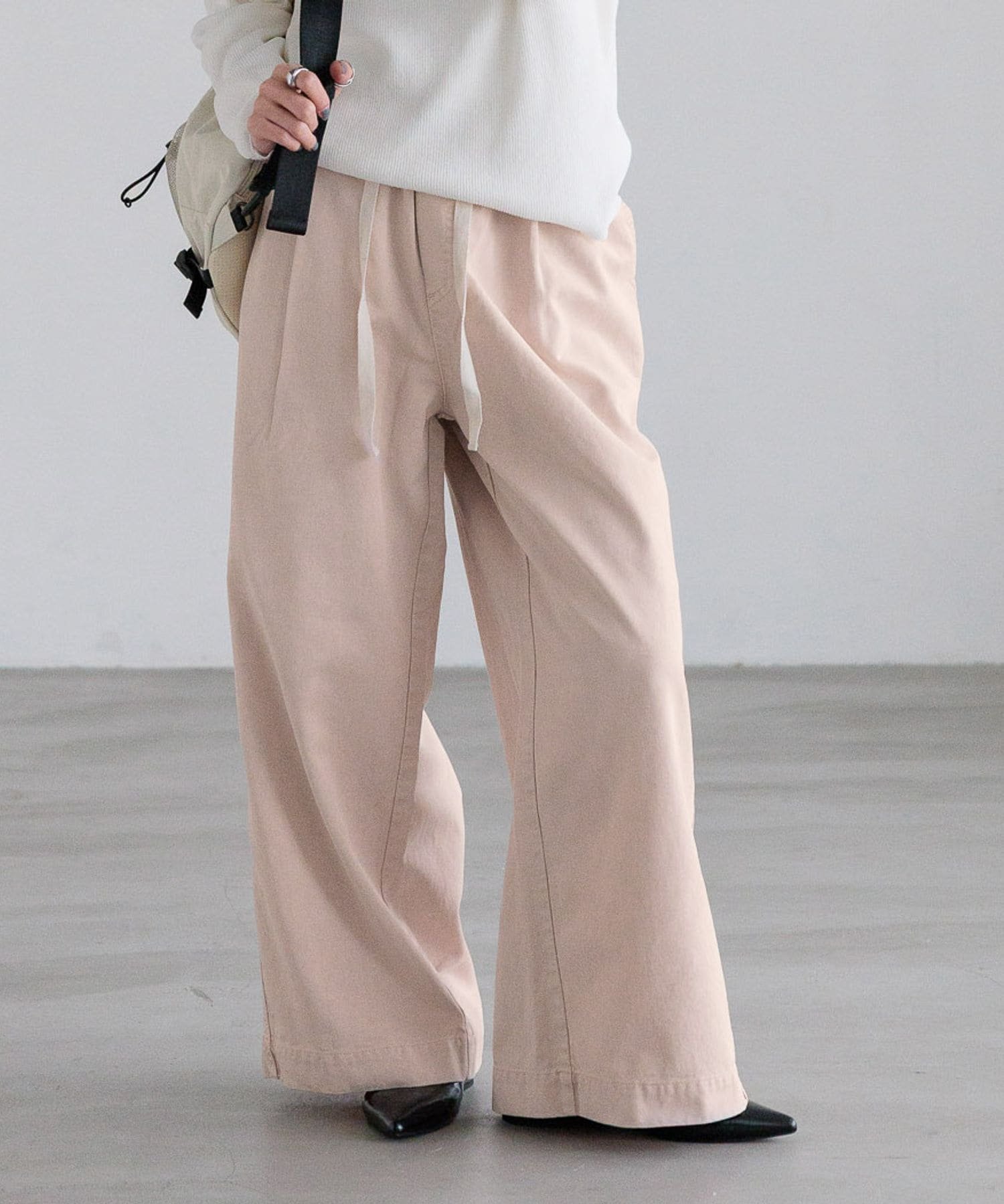 【ローリーズファーム/LOWRYS FARM】のイージーバギーデニム インテリア・キッズ・メンズ・レディースファッション・服の通販 founy(ファニー) 　ファッション　Fashion　レディースファッション　Fashion for Women　おすすめ　Recommended / Our Picks　ギャザー　Gathered, Ruffled　クロップド　Cropped, Short Length　コンパクト　Compact, Small Size　デニム　Denim, Jeans Material　フロント　Front, Front Design　ワイド　Wide, Wide Fit　ヴィンテージ　Vintage Style　春　Spring　ピンク|ID: prp329100004838292 ipo3291000000036090073