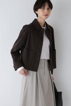 【ヒューマンウーマン/HUMAN WOMAN】のストレッチポンチジャケット ブラウン|ID: prp329100004838310 ipo3291000000035255183