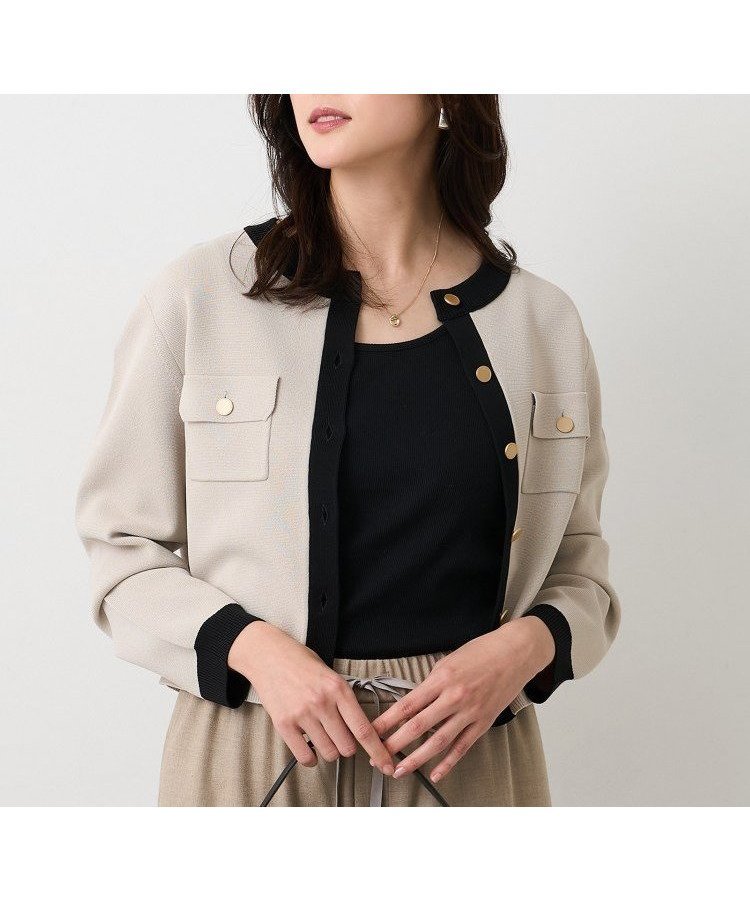 【アンタイトル/UNTITLED】の【洗える/ジャケット風】ミラノリブカーディガン インテリア・キッズ・メンズ・レディースファッション・服の通販 founy(ファニー) 　ファッション　Fashion　レディースファッション　Fashion for Women　インナー　Innerwear　洗える　Machine Washable　カーゴパンツ　Cargo Pants, Utility Pants　コンパクト　Compact, Small Size　ジャケット　Jacket, Outerwear　ストレッチ　Stretch, Stretchy Fabric　スニーカー　Sneakers, Trainers　スマート　Smart, Elegant　タートルネック　Turtleneck, High Neck　デニム　Denim, Jeans Material　フラップ　Flap, Flap Pocket　ポケット　Pocket, Pocket Detail　メタル　Metal, Metal Parts　ライトベージュ|ID: prp329100004839235 ipo3291000000035263973