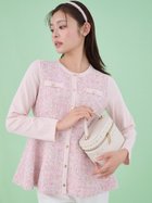 【セルフォード/CELFORD】のツイードペプラムカーディガン 人気、トレンドファッション・服の通販 founy(ファニー) ファッション Fashion レディースファッション Fashion for Women トップス・カットソー Cut & Sew Tops カーディガン・羽織り Layered Style Cardigans おすすめ Recommended / Our Picks ウェーブ Wavy Pattern カーディガン Cardigan, Knitwear スマート Smart, Elegant ツイード Twill, Twill Weave ドッキング Docking, Mixed Material ペプラム Peplum, Flared Hem メタル Metal, Metal Parts thumbnail PNK[066]|ID: prp329100004839250 ipo3291000000036283927