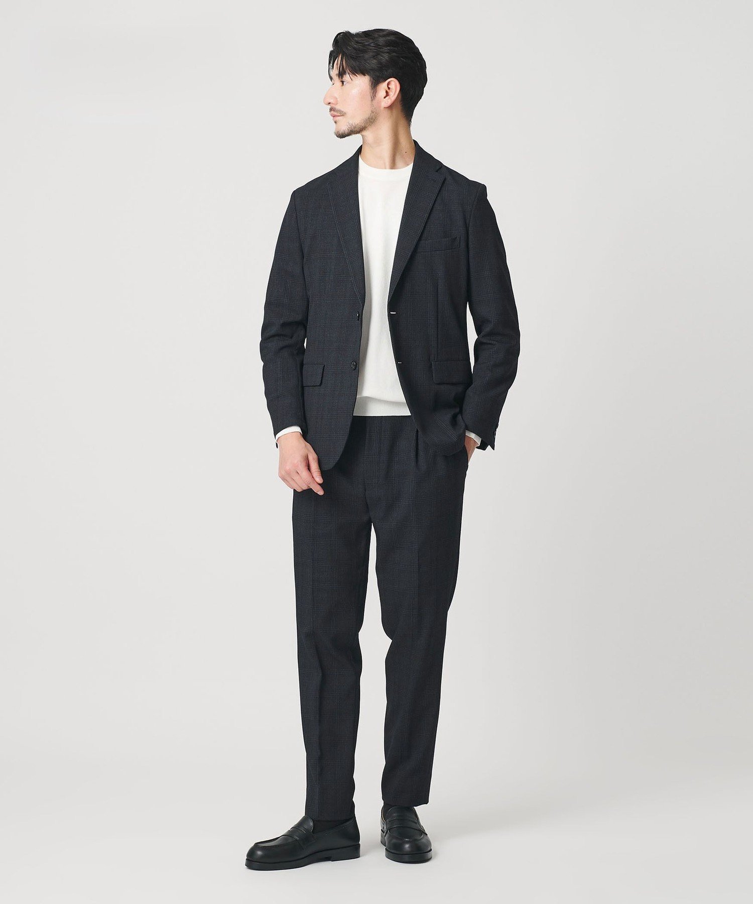 【ビューティ&ユース ユナイテッドアローズ/BEAUTY&YOUTH / UNITED ARROWS / MEN】の【WEB限定 WARDROBE SMART】LANATEC セットアップ/背抜きジャケット イージーパンツ インテリア・キッズ・メンズ・レディースファッション・服の通販 founy(ファニー) 　ファッション　Fashion　メンズファッション　Fashion for Men　ボトムス　Bottoms　インナー　Innerwear　ウォッシャブル　Machine Washable　春　Spring　秋　Autumn　コイン　Coin, Coin Design　シェイプ　Shape, Slim Fit　ショルダー　Shoulder, Shoulder Strap　ジャケット　Jacket, Outerwear　ストレッチ　Stretch, Stretchy Fabric　スマート　Smart, Elegant　セットアップ　Set-Up, Coordinated Outfit　チェック　Check, Plaid, Tartan　バランス　Balance, Style Balance　ファブリック　Fabric, Textile　フィット　Fit, Slim Fit　フラップ　Flap, Flap Pocket　プリーツ　Pleats, Pleated　ポケット　Pocket, Pocket Detail　無地　Plain, Solid Color　冬　Winter / This Winter　A/W・秋冬　Autumn/Winter　S/S・春夏　SS, Spring/Summer, Warm Season　おすすめ　Recommended / Our Picks　夏　Summer　エレガント 上品　Elegant　入学式　Entrance Ceremony　卒業式　Graduation Ceremony　その他3|ID: prp329100004843579 ipo3291000000035915541