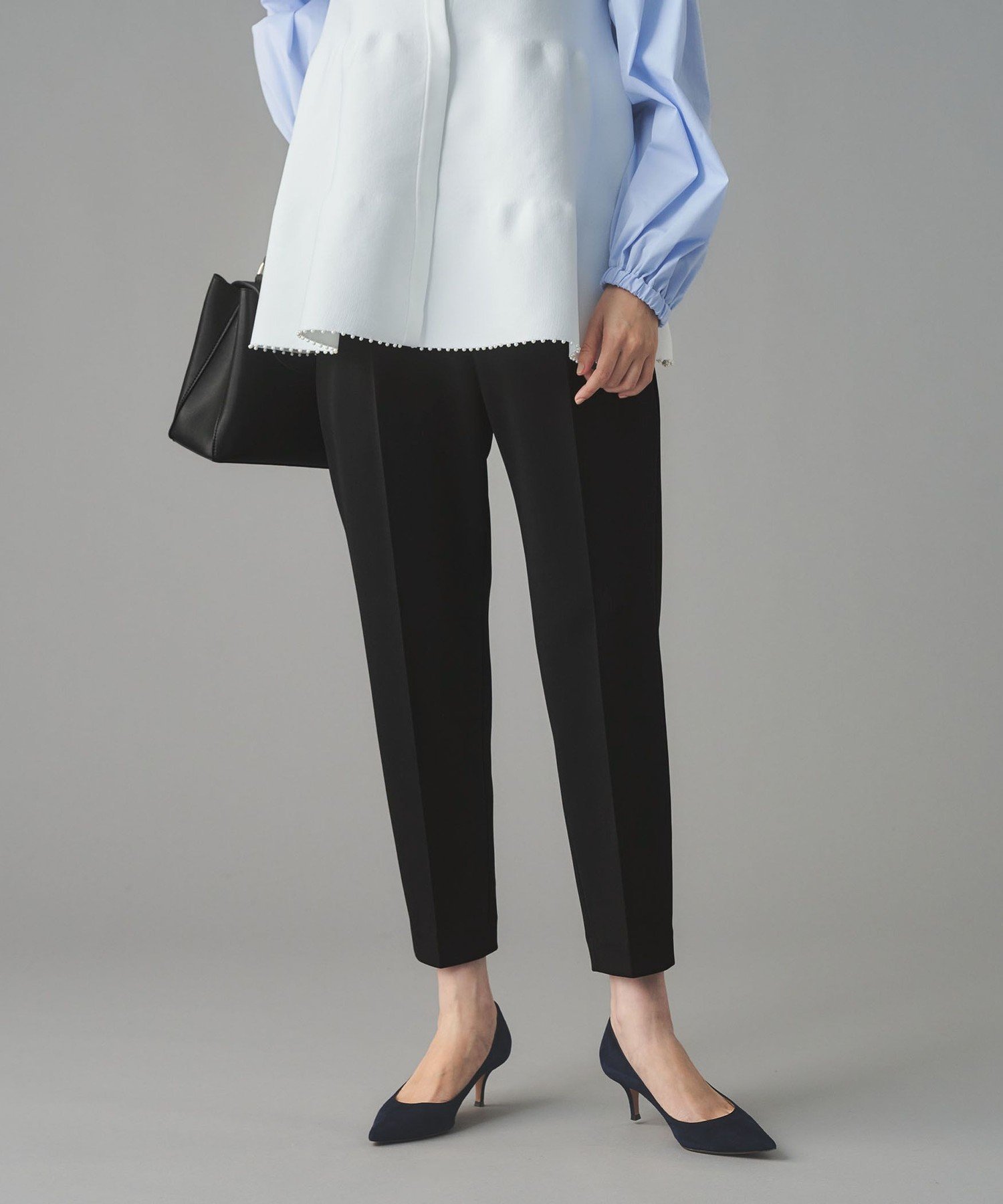 【ユナイテッドアローズ/UNITED ARROWS】の【+20%ポイントバック】SPONGY タック テーパードパンツ インテリア・キッズ・メンズ・レディースファッション・服の通販 founy(ファニー) 　ファッション　Fashion　レディースファッション　Fashion for Women　パンツ　Pants & Trousers　バッグ　Bags　ギャザー　Gathered, Ruffled　吸水　Absorbent, Quick-Dry　シンプル　Simple, Minimal　ジャケット　Jacket, Outerwear　ストレッチ　Stretch, Stretchy Fabric　タイトスカート　Pencil Skirt, Tight Skirt　人気　Popular, Best Seller　ベスト　Vest, Waistcoat　ペプラム　Peplum, Flared Hem　ワイド　Wide, Wide Fit　セレモニー　Ceremony　ビジネス 仕事 通勤　Business / Work / Commuting　BLACK|ID: prp329100004843645 ipo3291000000036284059