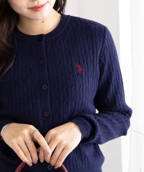 【セットアップセブン/SETUP7】のU.S. POLO ASSN./ワンポイントロゴ ポニー刺繍 ミニケーブルカーディガン 人気、トレンドファッション・服の通販 founy(ファニー) ファッション Fashion レディースファッション Fashion for Women トップス・カットソー Cut & Sew Tops カーディガン・羽織り Layered Style Cardigans ウォーム Warm Fabric カーディガン Cardigan, Knitwear コンパクト Compact, Small Size スポーツ Sports, Activewear センター Center, Center Line タイトスカート Pencil Skirt, Tight Skirt タンク Tank Top, Sleeveless Top バランス Balance, Style Balance リラックス Relax, Relaxed Fit ロング Long, Long-Length ワンポイント One Point, Statement Accent 再入荷 Restock / Back in Stock エレガント 上品 Elegant |ID:prp329100004843684