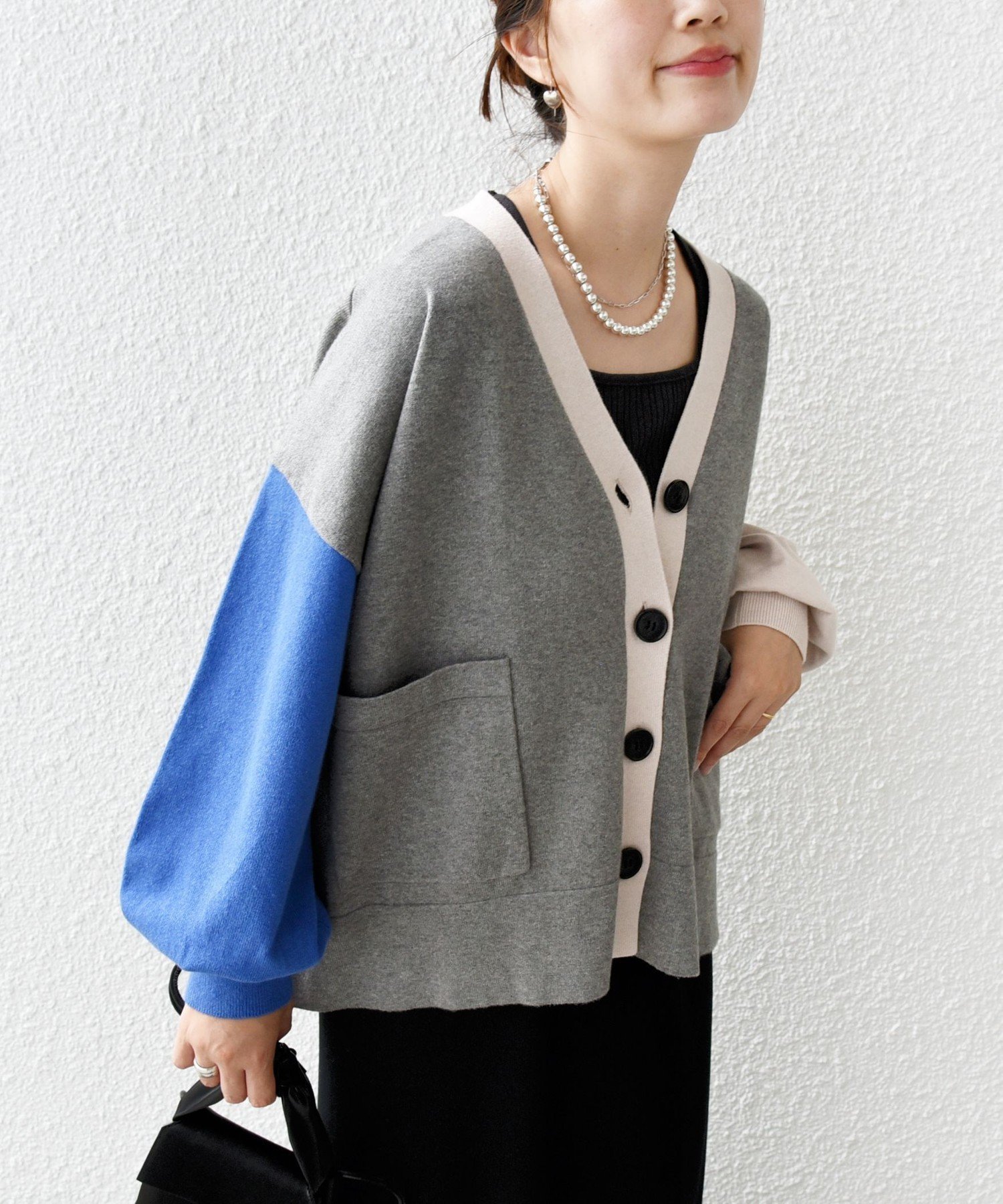 【シップス フォー ウィメン/SHIPS】の【WEB限定】 手洗い可能 配色 ポケット カーディガン インテリア・キッズ・メンズ・レディースファッション・服の通販 founy(ファニー) 　ファッション　Fashion　レディースファッション　Fashion for Women　トップス・カットソー　Cut & Sew Tops　カーディガン・羽織り　Layered Style Cardigans　カーディガン　Cardigan, Knitwear　サロペット　Overalls, Salopette　スラックス　Slacks, Dress Pants　デニム　Denim, Jeans Material　ボックス　Boxy, Box Shape　ボトム　Bottoms, Lower Wear　ポケット　Pocket, Pocket Detail　ワイド　Wide, Wide Fit　おすすめ　Recommended / Our Picks　2025年　2025　2025-2026秋冬・A/W　Autumn/Winter 2025–26 AW25–26　ライトグレー|ID: prp329100004843906 ipo3291000000035307549