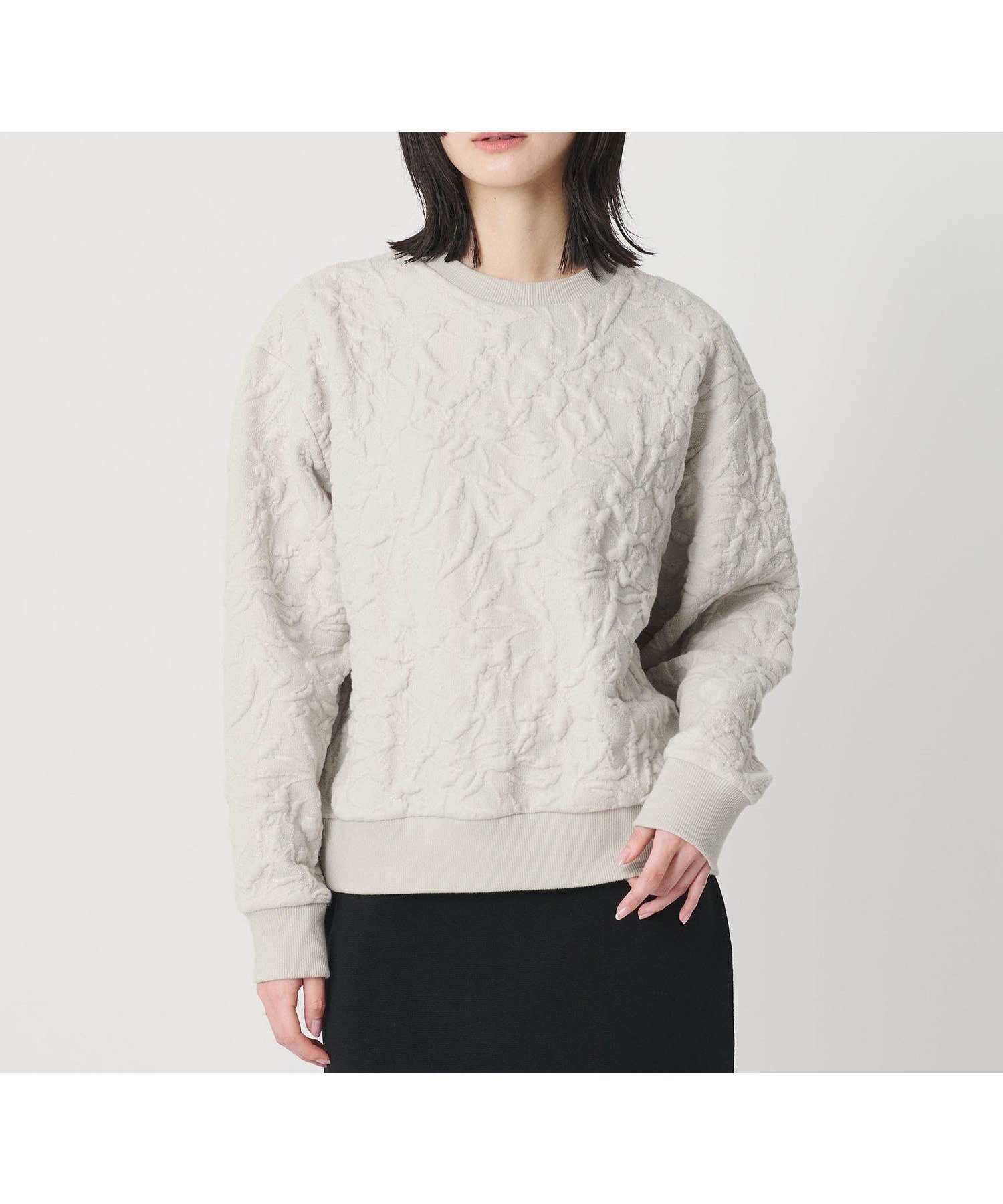 【ビューティ&ユース ユナイテッドアローズ/BEAUTY&YOUTH / UNITED ARROWS】のボタニカルジャガード プルオーバー インテリア・キッズ・メンズ・レディースファッション・服の通販 founy(ファニー) 　ファッション　Fashion　レディースファッション　Fashion for Women　トップス・カットソー　Cut & Sew Tops　カジュアルプルオーバー・ニットトップス　Pullovers & Knit Tops / Casual Pullovers　シンプル　Simple, Minimal　スラックス　Slacks, Dress Pants　とろみ　Fluid, Flowy Fabric　トレンド　Trend, Trending Now　人気　Popular, Best Seller　フェミニン　Feminine, Girly　ボタニカル　Botanical, Floral Pattern　マニッシュ　Mannish, Boyish　モチーフ　Motif, Design Theme　ループ　Loop, Loop Knit　おすすめ　Recommended / Our Picks　LIME|ID: prp329100004843912 ipo3291000000035307674