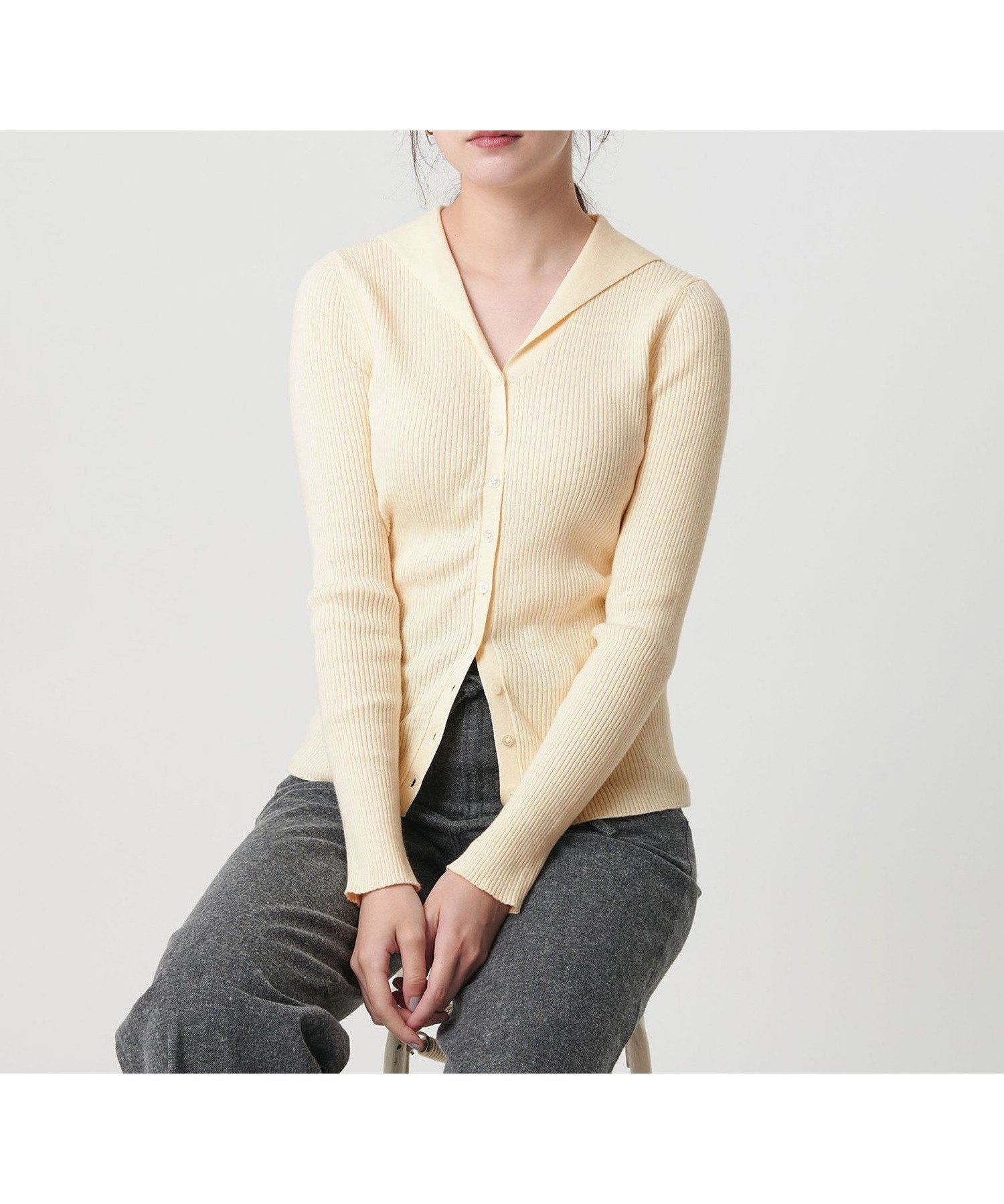 【ビューティ&ユース ユナイテッドアローズ/BEAUTY&YOUTH / UNITED ARROWS】のコットンカシミヤ リブセーラーカラー カーディガン ウォッシャブル 人気、トレンドファッション・服の通販 founy(ファニー) 　ファッション　Fashion　レディースファッション　Fashion for Women　トップス・カットソー　Cut & Sew Tops　カーディガン・羽織り　Layered Style Cardigans　ウォッシャブル　Machine Washable　カーディガン　Cardigan, Knitwear　コンパクト　Compact, Small Size　スリット　Slit, Slit Detail　フィット　Fit, Slim Fit　フレア　Flare, Flared　羽織　Haori, Light Jacket　ワイド　Wide, Wide Fit　おすすめ　Recommended / Our Picks　 other-1|ID: prp329100004843917 ipo3291000000035307742