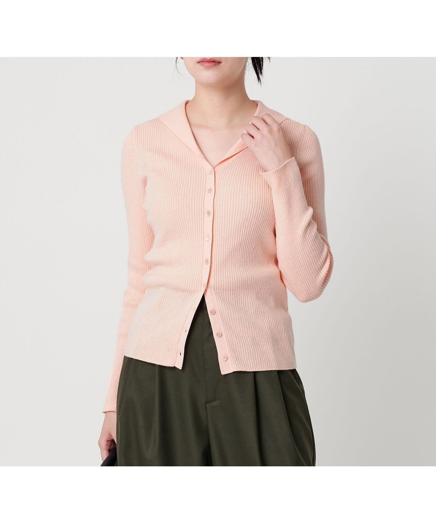 【ビューティ&ユース ユナイテッドアローズ/BEAUTY&YOUTH / UNITED ARROWS】のコットンカシミヤ リブセーラーカラー カーディガン ウォッシャブル インテリア・キッズ・メンズ・レディースファッション・服の通販 founy(ファニー) 　ファッション　Fashion　レディースファッション　Fashion for Women　トップス・カットソー　Cut & Sew Tops　カーディガン・羽織り　Layered Style Cardigans　ウォッシャブル　Machine Washable　カーディガン　Cardigan, Knitwear　コンパクト　Compact, Small Size　スリット　Slit, Slit Detail　フィット　Fit, Slim Fit　フレア　Flare, Flared　羽織　Haori, Light Jacket　ワイド　Wide, Wide Fit　おすすめ　Recommended / Our Picks　LT.PINK|ID: prp329100004843917 ipo3291000000035307755