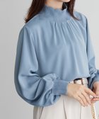 【ラナン/Ranan】のRanan/スカラップリブニット使いブラウス 人気、トレンドファッション・服の通販 founy(ファニー) ファッション Fashion レディースファッション Fashion for Women トップス・カットソー Cut & Sew Tops ニット Knit Tops & Sweaters シャツ・ブラウス・オフィスカジュアル Elegant Blouses & Button-Ups ジャケット Jacket, Outerwear スカラップ Scallop, Scalloped Edge スリーブ Sleeve, Long Sleeve / Short Sleeve デニム Denim, Jeans Material ハイネック High Neck, Mock Neck エレガント 上品 Elegant 切替 Switching, Contrast Panel thumbnail ブルーグレー|ID: prp329100004843928 ipo3291000000035588820