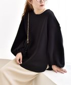 【シップス フォー ウィメン/SHIPS】のquaranciel 洗濯機可能 ポンチ ボリュームスリーブ ビッグ スウェット プルオーバー ブラック|ID: prp329100004843951 ipo3291000000035308290