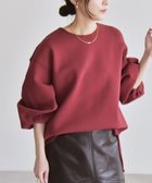 【シップス フォー ウィメン/SHIPS】のquaranciel 洗濯機可能 ポンチ ボリュームスリーブ ビッグ スウェット プルオーバー ワイン|ID: prp329100004843951 ipo3291000000035308294