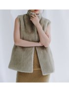 【アニュアンス/anuans】のスタンドカラーファーベスト 人気、トレンドファッション・服の通販 founy(ファニー) ファッション Fashion レディースファッション Fashion for Women アウター Coat / Outerwear Collection トップス・カットソー Cut & Sew Tops ベスト&ジレ / 重ね着スタイル Vests & Gilets スタンド Stand Collar, Upright Stand ベスト Vest, Waistcoat ボンディング Bonding, Bonded Fabric thumbnail BEIGE|ID: prp329100004843956 ipo3291000000035308359