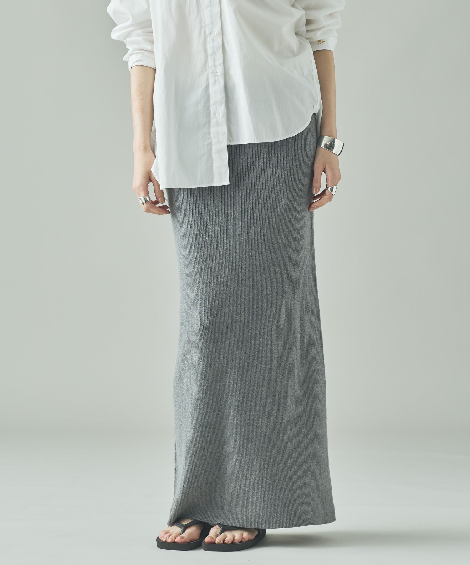 【カレンソロジー/Curensology】のコットンリブタイトスカート インテリア・キッズ・メンズ・レディースファッション・服の通販 founy(ファニー) 　ファッション　Fashion　レディースファッション　Fashion for Women　スカート　Skirts　エレガント 上品　Elegant　シンプル　Simple, Minimal　ストレート　Straight, Straight Cut　タイトスカート　Pencil Skirt, Tight Skirt　バランス　Balance, Style Balance　ロング　Long, Long-Length　人気　Popular, Best Seller　定番　Standard, Basic Item　チャコール18|ID: prp329100004843998 ipo3291000000036275267