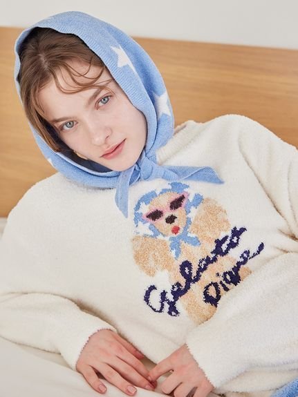 【ジェラート ピケ/gelato pique】のスカーフDOG ジャガードプルオーバー インテリア・キッズ・メンズ・レディースファッション・服の通販 founy(ファニー) 　ファッション　Fashion　レディースファッション　Fashion for Women　トップス・カットソー　Cut & Sew Tops　カジュアルプルオーバー・ニットトップス　Pullovers & Knit Tops / Casual Pullovers　おすすめ　Recommended / Our Picks　サングラス　Sunglasses, Shades　スカーフ　Scarf, Neckwear　スマート　Smart, Elegant　チェック　Check, Plaid, Tartan　トレンド　Trend, Trending Now　パープル　Purple, Violet　フラワー　Flower, Floral　ロング　Long, Long-Length　犬　Dog　BLU[086]|ID: prp329100004844430 ipo3291000000035313285