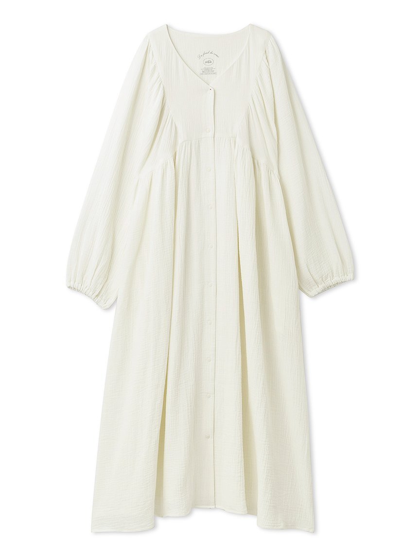 【ジェラート ピケ/gelato pique】のマタニティガーゼワンピース インテリア・キッズ・メンズ・レディースファッション・服の通販 founy(ファニー) 　ファッション　Fashion　レディースファッション　Fashion for Women　ワンピース　Dresses　おすすめ　Recommended / Our Picks　ギフト プレゼント　Gift / Present　スマート　Smart, Elegant　ダブル　Double, Double-Breasted　フロント　Front, Front Design　ポケット　Pocket, Pocket Detail　ロング　Long, Long-Length　OWHT[002]|ID: prp329100004844437 ipo3291000000036248453