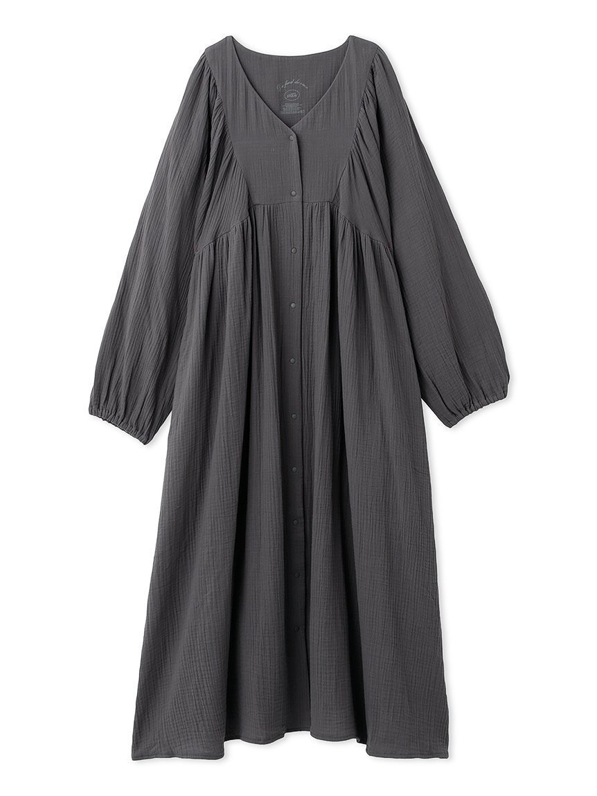 【ジェラート ピケ/gelato pique】のマタニティガーゼワンピース インテリア・キッズ・メンズ・レディースファッション・服の通販 founy(ファニー) 　ファッション　Fashion　レディースファッション　Fashion for Women　ワンピース　Dresses　おすすめ　Recommended / Our Picks　ギフト プレゼント　Gift / Present　スマート　Smart, Elegant　ダブル　Double, Double-Breasted　フロント　Front, Front Design　ポケット　Pocket, Pocket Detail　ロング　Long, Long-Length　CGRY[007]|ID: prp329100004844437 ipo3291000000036248454