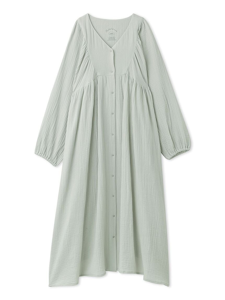 【ジェラート ピケ/gelato pique】のマタニティガーゼワンピース インテリア・キッズ・メンズ・レディースファッション・服の通販 founy(ファニー) 　ファッション　Fashion　レディースファッション　Fashion for Women　ワンピース　Dresses　おすすめ　Recommended / Our Picks　ギフト プレゼント　Gift / Present　スマート　Smart, Elegant　ダブル　Double, Double-Breasted　フロント　Front, Front Design　ポケット　Pocket, Pocket Detail　ロング　Long, Long-Length　MNT[021]|ID: prp329100004844437 ipo3291000000036248455