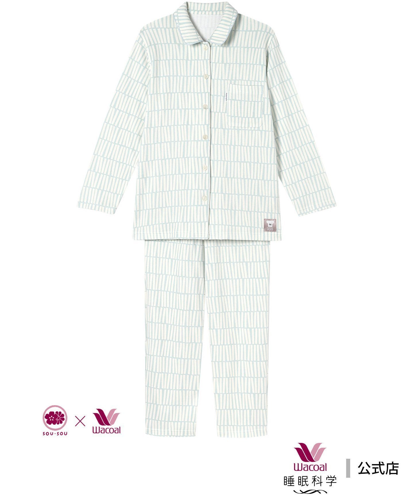 【ワコール 睡眠科学/wacoal suimin】のワコール 睡眠科学 パジャマ 綿100%(本体) SOU・SOU 長袖 長ズボン インテリア・キッズ・メンズ・レディースファッション・服の通販 founy(ファニー) 　ファッション　Fashion　レディースファッション　Fashion for Women　トップス・カットソー　Cut & Sew Tops　パジャマ　Pajamas, Sleepwear　プリント　Print, Printed Pattern　長袖　Long Sleeve, Full Sleeve　GR|ID: prp329100004844465 ipo3291000000035313540