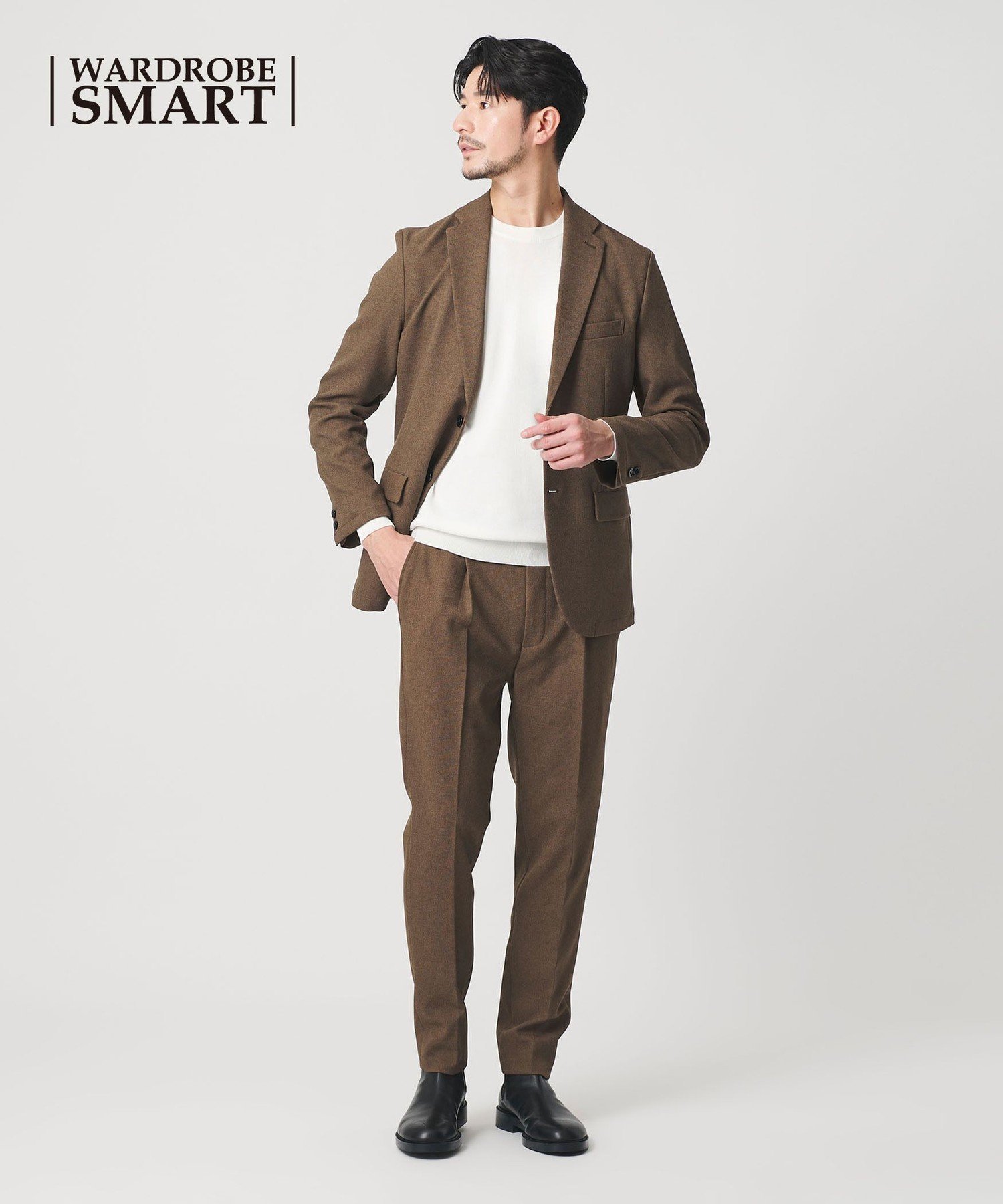 【ビューティ&ユース ユナイテッドアローズ/BEAUTY&YOUTH / UNITED ARROWS / MEN】の【WEB限定 WARDROBE SMART】LANATEC OX セットアップ/背抜きジャケット イージーパンツ インテリア・キッズ・メンズ・レディースファッション・服の通販 founy(ファニー) 　ファッション　Fashion　メンズファッション　Fashion for Men　ボトムス　Bottoms　インナー　Innerwear　ウォッシャブル　Machine Washable　オックス　Oxford Fabric　春　Spring　秋　Autumn　コイン　Coin, Coin Design　シェイプ　Shape, Slim Fit　ショルダー　Shoulder, Shoulder Strap　ジャケット　Jacket, Outerwear　スマート　Smart, Elegant　セットアップ　Set-Up, Coordinated Outfit　ドローコード　Drawcord, Drawstring Cord　バランス　Balance, Style Balance　ファブリック　Fabric, Textile　フィット　Fit, Slim Fit　フラップ　Flap, Flap Pocket　プリーツ　Pleats, Pleated　ポケット　Pocket, Pocket Detail　無地　Plain, Solid Color　冬　Winter / This Winter　A/W・秋冬　Autumn/Winter　S/S・春夏　SS, Spring/Summer, Warm Season　夏　Summer　エレガント 上品　Elegant　入学式　Entrance Ceremony　卒業式　Graduation Ceremony　MD.BROWN|ID: prp329100004844960 ipo3291000000035456217