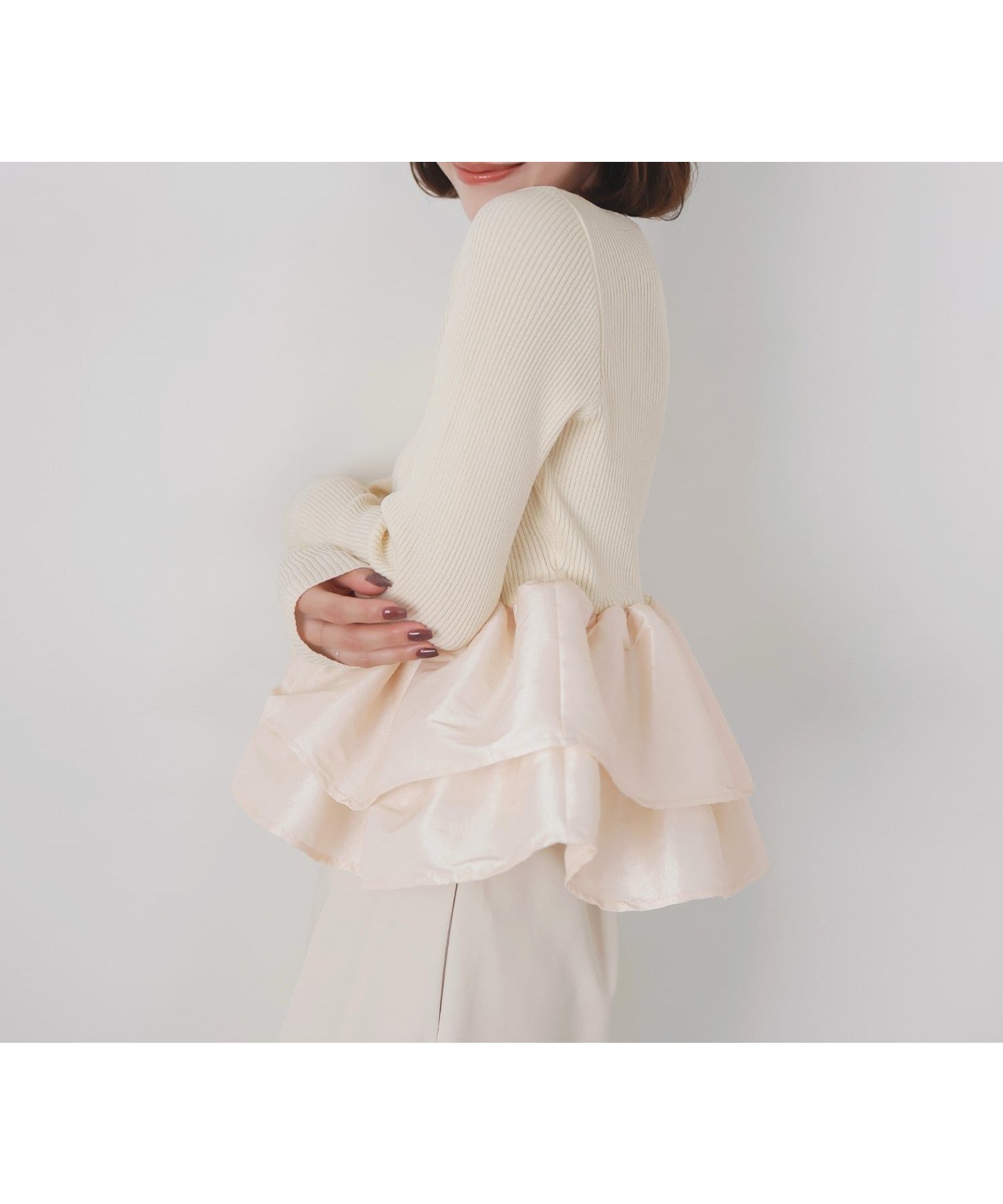 【リアン/Lian】の【mayu * LIAN】シャイニーフリルニット 人気、トレンドファッション・服の通販 founy(ファニー) 　ファッション　Fashion　レディースファッション　Fashion for Women　トップス・カットソー　Cut & Sew Tops　ニット　Knit Tops & Sweaters　フリル　Frill, Ruffle　 other-1|ID: prp329100004844973 ipo3291000000035589447