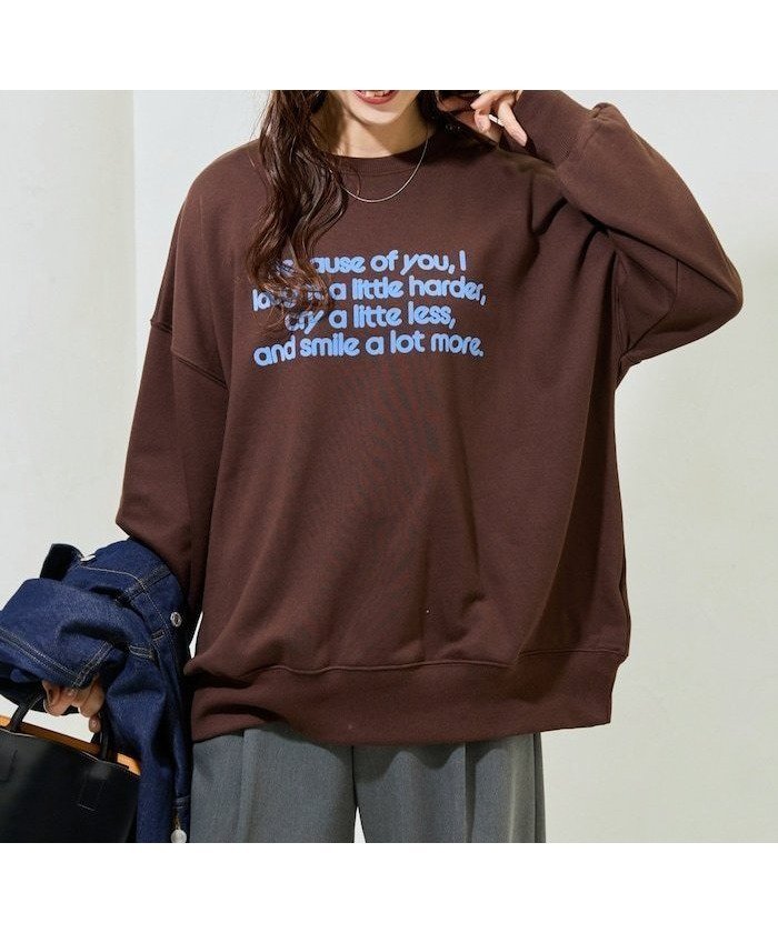 【フリークスストア/FREAK'S STORE】のフロッキー ロゴ プリント 裏毛 スウェット【限定展開】 25AW インテリア・キッズ・メンズ・レディースファッション・服の通販 founy(ファニー) 　ファッション　Fashion　レディースファッション　Fashion for Women　トップス・カットソー　Cut & Sew Tops　レディースパーカー・カジュアルフーディー　Casual Hoodies & Sweatshirts　スウェット・クルーネックトップス　Sweatshirts & Crewnecks / Relaxed Fit Sweat Tops　2025年　2025　2025-2026秋冬・A/W　Autumn/Winter 2025–26 AW25–26　冬　Winter / This Winter　スウェット / スエット　Sweatshirt, Sweatwear　バランス　Balance, Style Balance　プリント　Print, Printed Pattern　ベーシック　Basic, Essential　ボトム　Bottoms, Lower Wear　リラックス　Relax, Relaxed Fit　人気　Popular, Best Seller　A/W・秋冬　Autumn/Winter　ダークブラウン|ID: prp329100004844975 ipo3291000000035328512