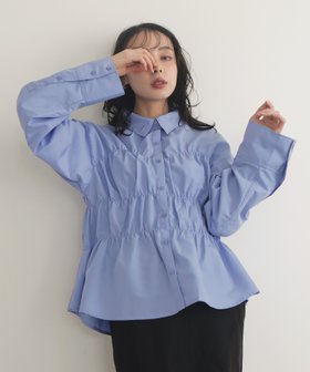 【リアン/Lian】のシャーリングビスチェデザインシャツ 人気、トレンドファッション・服の通販 founy(ファニー) ファッション Fashion レディースファッション Fashion for Women トップス・カットソー Cut & Sew Tops シャツ・ブラウス・オフィスカジュアル Elegant Blouses & Button-Ups ビスチェ Bustiers & Corset Tops / Layered Bustier Style 2026年 2026 イエロー Yellow ストライプ Stripe, Striped Pattern |ID:prp329100004844980