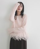 【リアン/Lian】のフリンジペプラムニット 人気、トレンドファッション・服の通販 founy(ファニー) ファッション Fashion レディースファッション Fashion for Women トップス・カットソー Cut & Sew Tops ニット Knit Tops & Sweaters thumbnail ピンク|ID: prp329100004844986 ipo3291000000035590745