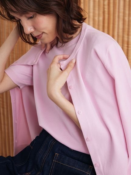 【ミラオーウェン/Mila Owen】のアンサンブルニット/カーディガン インテリア・キッズ・メンズ・レディースファッション・服の通販 founy(ファニー) 　ファッション　Fashion　レディースファッション　Fashion for Women　トップス・カットソー　Cut & Sew Tops　ニット　Knit Tops & Sweaters　カーディガン・羽織り　Layered Style Cardigans　アンサンブルニット　Knit Ensembles & Twin Sets　アンサンブル　Ensemble Set　インナー　Innerwear　カーディガン　Cardigan, Knitwear　コンパクト　Compact, Small Size　シンプル　Simple, Minimal　スマート　Smart, Elegant　セパレート　Separate, Two-Piece　トレンド　Trend, Trending Now　バランス　Balance, Style Balance　ベーシック　Basic, Essential　半袖　Short Sleeve, Half Sleeve　PNK[066]|ID: prp329100004844990 ipo3291000000035329275