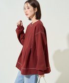 【フリークスストア/FREAK'S STORE】の配色 ステッチ タック Aライン 裏起毛 チュニック【限定展開】 25AW レッド|ID: prp329100004845016 ipo3291000000035329982