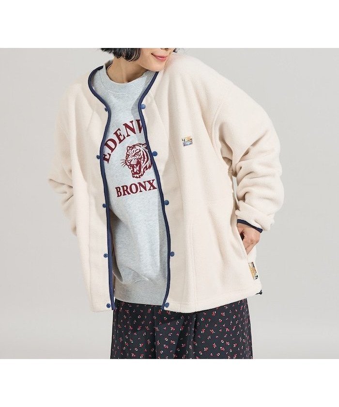 【フリークスストア/FREAK'S STORE】の配色 フリース スナップカーディガン 25AW インテリア・キッズ・メンズ・レディースファッション・服の通販 founy(ファニー) 　ファッション　Fashion　レディースファッション　Fashion for Women　トップス・カットソー　Cut & Sew Tops　カーディガン・羽織り　Layered Style Cardigans　2025年　2025　2025-2026秋冬・A/W　Autumn/Winter 2025–26 AW25–26　冬　Winter / This Winter　おすすめ　Recommended / Our Picks　アウトドア　Outdoor Clothing　カットソー　Cut and Sewn Top　カーディガン　Cardigan, Knitwear　スウェット / スエット　Sweatshirt, Sweatwear　ドローコード　Drawcord, Drawstring Cord　パイピング　Piping, Trim Design　ポケット　Pocket, Pocket Detail　洗える　Machine Washable　A/W・秋冬　Autumn/Winter　オフホワイト|ID: prp329100004845087 ipo3291000000035330405