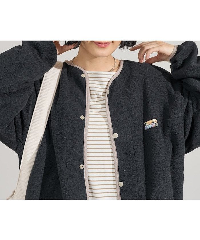 【フリークスストア/FREAK'S STORE】の配色 フリース スナップカーディガン 25AW インテリア・キッズ・メンズ・レディースファッション・服の通販 founy(ファニー) 　ファッション　Fashion　レディースファッション　Fashion for Women　トップス・カットソー　Cut & Sew Tops　カーディガン・羽織り　Layered Style Cardigans　2025年　2025　2025-2026秋冬・A/W　Autumn/Winter 2025–26 AW25–26　冬　Winter / This Winter　おすすめ　Recommended / Our Picks　アウトドア　Outdoor Clothing　カットソー　Cut and Sewn Top　カーディガン　Cardigan, Knitwear　スウェット / スエット　Sweatshirt, Sweatwear　ドローコード　Drawcord, Drawstring Cord　パイピング　Piping, Trim Design　ポケット　Pocket, Pocket Detail　洗える　Machine Washable　A/W・秋冬　Autumn/Winter　ブラック|ID: prp329100004845087 ipo3291000000035330406