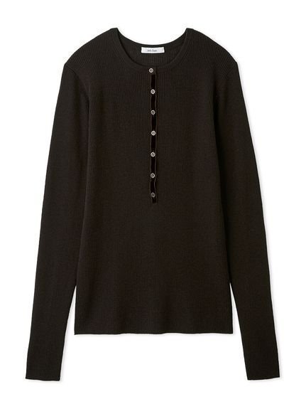 【ミラオーウェン/Mila Owen】のベロアヘンリーネックリブニット インテリア・キッズ・メンズ・レディースファッション・服の通販 founy(ファニー) 　雑誌掲載アイテム　Magazine Picks & Fashion Features　ファッション雑誌　Fashion Magazines　クラッシィ　CLASSY.　ファッション　Fashion　レディースファッション　Fashion for Women　トップス・カットソー　Cut & Sew Tops　ニット　Knit Tops & Sweaters　ベロアトップス　Velour Tops / Velvet-Look Items　1月号　January Issue　インナー　Innerwear　シアー　Sheer, See-Through　シンプル　Simple, Minimal　スタイリッシュ　Stylish, Fashionable　スマート　Smart, Elegant　雑誌　Magazine, Fashion Magazine　トレンド　Trend, Trending Now　人気　Popular, Best Seller　ベロア　Velour, Soft Velvet　ラグジュアリー　Luxury, Elegant　リブニット　Rib Knit, Ribbed Knit　おすすめ　Recommended / Our Picks　BRW[058]|ID: prp329100004845099 ipo3291000000035330460