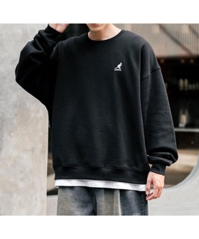 【ロッキーモンロー/Rocky Monroe】の【KANGOL】別注コラボ ロゴ刺繍スウェット 人気、トレンドファッション・服の通販 founy(ファニー) ファッション Fashion レディースファッション Fashion for Women トップス・カットソー Cut & Sew Tops レディースパーカー・カジュアルフーディー Casual Hoodies & Sweatshirts スウェット・クルーネックトップス Sweatshirts & Crewnecks / Relaxed Fit Sweat Tops コラボ Collaboration, Collab 切替 Switching, Contrast Panel 軽量 Lightweight, Ultra Light シンプル Simple, Minimal スウェット / スエット Sweatshirt, Sweatwear トレンド Trend, Trending Now 人気 Popular, Best Seller ハイネック High Neck, Mock Neck パイピング Piping, Trim Design 別注 Limited Edition, Custom Order 無地 Plain, Solid Color リラックス Relax, Relaxed Fit ワイド Wide, Wide Fit ワンポイント One Point, Statement Accent エレガント 上品 Elegant 2025年 2025 2025-2026秋冬・A/W Autumn/Winter 2025–26 AW25–26 |ID:prp329100004845105