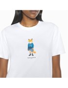 【メゾン キツネ/MAISON KITSUNE】のMaison Kitsune/DRESSED FOX REGULAR TEE-SHIRT 人気、トレンドファッション・服の通販 founy(ファニー) ファッション Fashion レディースファッション Fashion for Women トップス・カットソー Cut & Sew Tops シャツ・ブラウス・オフィスカジュアル Elegant Blouses & Button-Ups ワンピース Dresses フォーマル・パーティードレス・結婚式用ドレス Elegant & Casual Dresses 冬 Winter / This Winter フィット Fit, Slim Fit フレンチ French, French Style プリント Print, Printed Pattern レギュラー Regular, Standard Fit エレガント 上品 Elegant 半袖 Short Sleeve, Half Sleeve A/W・秋冬 Autumn/Winter thumbnail WHITE|ID: prp329100004845219 ipo3291000000035331192