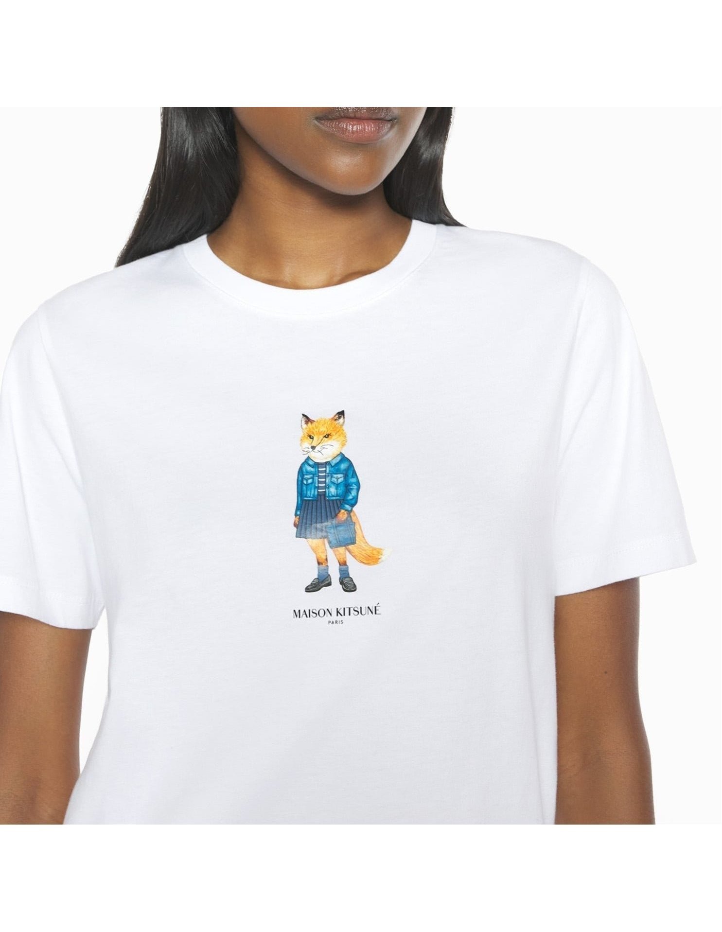 【メゾン キツネ/MAISON KITSUNE】のMaison Kitsune/DRESSED FOX REGULAR TEE-SHIRT インテリア・キッズ・メンズ・レディースファッション・服の通販 founy(ファニー) ファッション Fashion レディースファッション Fashion for Women トップス・カットソー Cut & Sew Tops シャツ・ブラウス・オフィスカジュアル Elegant Blouses & Button-Ups ワンピース Dresses フォーマル・パーティードレス・結婚式用ドレス Elegant & Casual Dresses 冬 Winter / This Winter フィット Fit, Slim Fit フレンチ French, French Style プリント Print, Printed Pattern レギュラー Regular, Standard Fit エレガント 上品 Elegant 半袖 Short Sleeve, Half Sleeve A/W・秋冬 Autumn/Winter WHITE|ID: prp329100004845219 ipo3291000000035331192