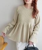 【ディスコート/Discoat】の《新色追加/リバイバル》【WEB限定】リブ切替ペプラムプルオーバー ライトベージュ|ID: prp329100004845224 ipo3291000000035331231