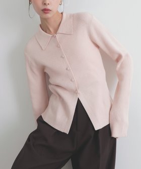 【リアン/Lian】のクルミボタンリブポロニット 人気、トレンドファッション・服の通販 founy(ファニー) ファッション Fashion レディースファッション Fashion for Women トップス・カットソー Cut & Sew Tops ニット Knit Tops & Sweaters カーディガン Cardigan, Knitwear |ID:prp329100004845236