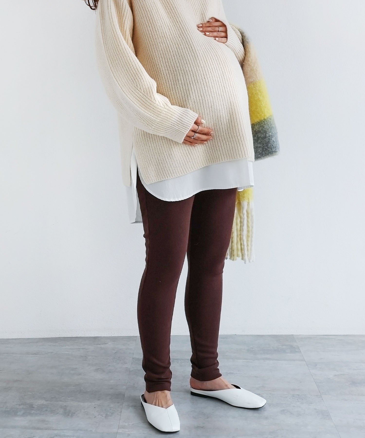 【アンドミー/andme / KIDS】の【マタニティ】裏起毛 テレコ レギンス パンツ インテリア・キッズ・メンズ・レディースファッション・服の通販 founy(ファニー) 　ファッション　Fashion　キッズファッション　Fashion for Kids　ボトムス　Bottoms　テレコ　Ribbed, Rib Stitch　フィット　Fit, Slim Fit　リラックス　Relax, Relaxed Fit　レギンス　Leggings, Stretch Pants　楽ちん　Easy Fit, Comfortable　おすすめ　Recommended / Our Picks　お家時間・ステイホーム　Stay Home / At Home　ブラウン|ID: prp329100004845321 ipo3291000000036285379