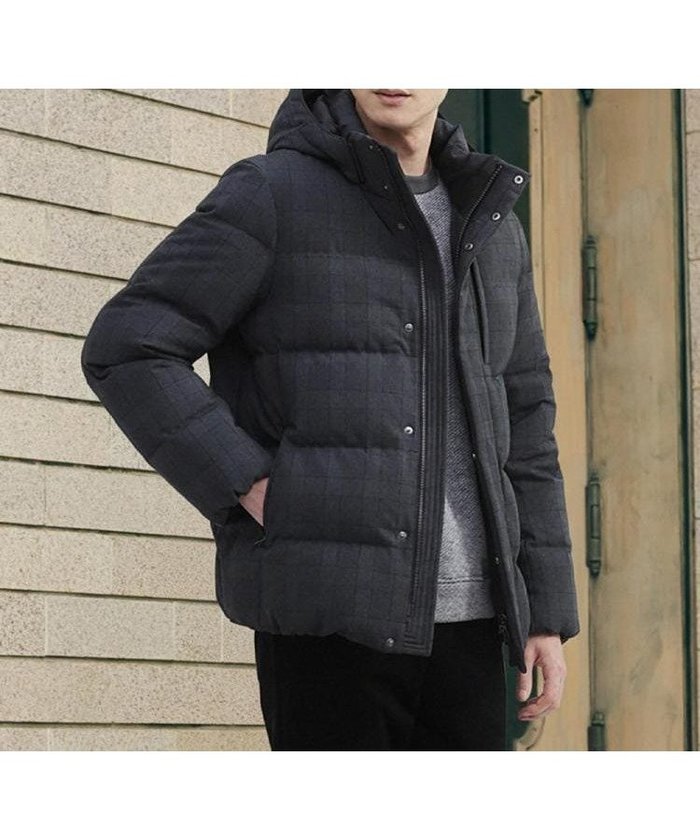 【タケオキクチ/TAKEO KIKUCHI / MEN】のウールライク チェック ダウン ブルゾン インテリア・キッズ・メンズ・レディースファッション・服の通販 founy(ファニー) https://founy.com/ ファッション Fashion メンズファッション Fashion for Men スタイリッシュ Stylish, Fashionable スタンド Stand Collar, Upright Stand スマート Smart, Elegant ダウン Down, Puffer チェック Check, Plaid, Tartan ブルゾン Blouson, Bomber Jacket ベーシック Basic, Essential ポケット Pocket, Pocket Detail 冬 Winter / This Winter 定番 Standard, Basic Item |ID: prp329100004845858 ipo3291000000035455540